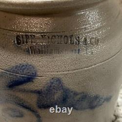 Antique Pennsylvania Stoneware Crock Signed Sipe, Nichols & Co Williamsport PA