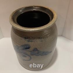 Antique Pennsylvania Stoneware Crock Signed Sipe, Nichols & Co Williamsport PA