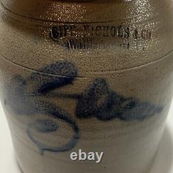 Antique Pennsylvania Stoneware Crock Signed Sipe, Nichols & Co Williamsport PA