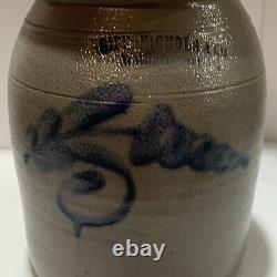 Antique Pennsylvania Stoneware Crock Signed Sipe, Nichols & Co Williamsport PA