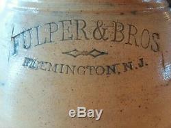 Antique Pottery Crock Fulper & Bros 1880-1899 Stoneware