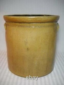 Antique Primitive 4 Gallon Stoneware Bee Sting Crock Great Condition