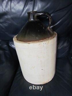 Antique Primitive 5 Gallon Stoneware Pottery Crock Jug Whiskey Jug Container