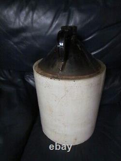 Antique Primitive 5 Gallon Stoneware Pottery Crock Jug Whiskey Jug Container