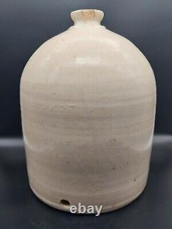 Antique Primitive Bell Jar Stoneware Crock Pottery unusual 12 inches tall