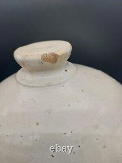 Antique Primitive Bell Jar Stoneware Crock Pottery unusual 12 inches tall