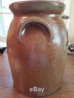 Antique Primitive New York State Stoneware Signed LYONS 2 Gallon Crock