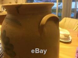 Antique/Primitive-RARE-Charlestown-#3-Large-13 Salt Glaze/Stoneware-Churn/Crock