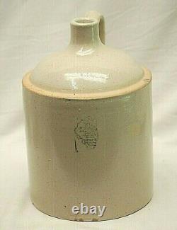 Antique Primitive S. P. &S White Hall Illinois Stoneware Crock Art Pottery Jug Jar