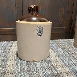 Antique Primitive S. P. &S White Hall Illinois Stoneware Crock Jug Jar 1 Gallon