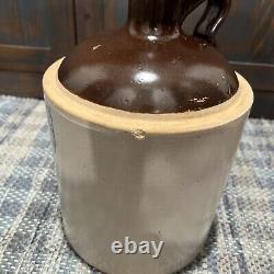 Antique Primitive S. P. &S White Hall Illinois Stoneware Crock Jug Jar 1 Gallon