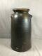 Antique Primitive Stoneware Crock/jar Marked 2 Nice Brown Glaze