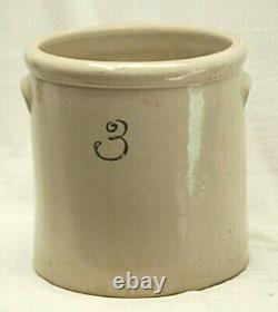 Antique Primitive Stoneware Pottery 3 Gallon Crock Beehive 3 Black Mark