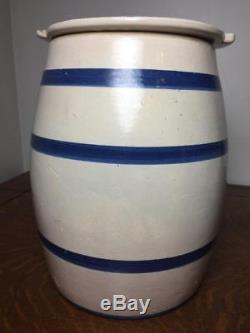 Antique ROBINSON RANSBOTTOM 2 Gallon Stoneware Water Cooler with Lid Spout Vintage