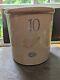 Antique Red Wing 10 Gallon Union Stoneware Crock With A Large 6 Wing