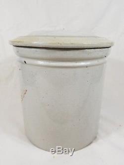 Antique Red Wing 1 Gallon Stoneware Crock with Lid Union Stoneware Co. Minn