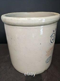 Antique Red Wing 5 Gallon Crock With 4 Inch Wing