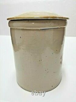 Antique Red Wing 6 Gallon Stoneware Crock With Daisy Lid, Rare large 6 Wing