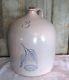 Antique Red Wing Beehive Union Stoneware Co. Birchleaf 3 Gal Crock Jug Nice