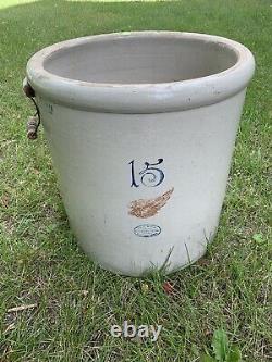 Antique Red Wing Stoneware Crock 15 Gallon