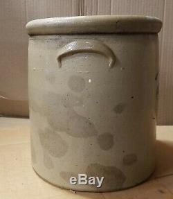 Antique Red Wing Union Stoneware 4 Four Gallon Bee Sting Lazy 8 Crock