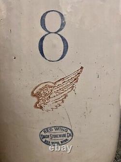 Antique Red Wing Union Stoneware Co, Minn. 1915 8 Gallon Crock with Patent Stamp