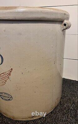 Antique Red Wing Union Stoneware Co, Minn. 1915 8 Gallon Crock with Patent Stamp