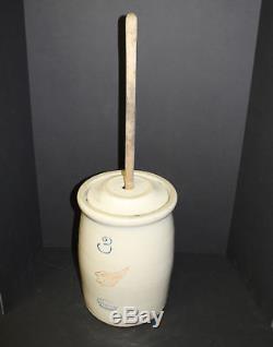 Antique Red Wing stoneware 3 gallon hand thrown crock butter Churn