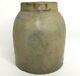 Antique Salt Glazed Primitive Stoneware Crock / Pickling Canning Jar 1.75 Qt