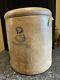 Antique Salt Glazed Stoneware Crock With Blue Cobalt #3