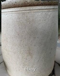 Antique Salt Glazed Stoneware Pottery Crock