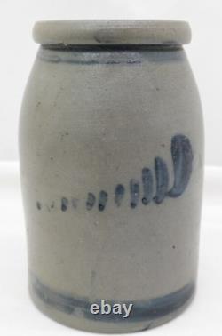 Antique Salt Glazed Stoneware Sealer Crock TF