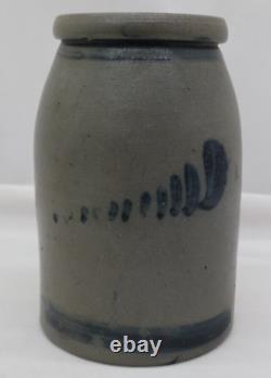 Antique Salt Glazed Stoneware Sealer Crock TF