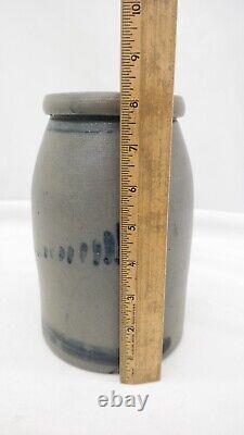 Antique Salt Glazed Stoneware Sealer Crock TF