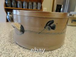 Antique Saltglazed Stoneware Cake Crock