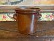 Antique Small English Brown Stoneware Crock Confit Jar Circa 1900