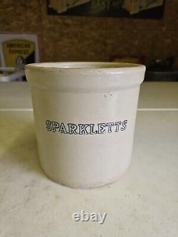 Antique Sparkletts Water Advertising One Gallon Stoneware Crock