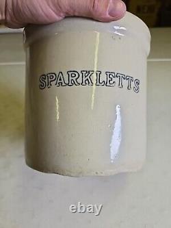 Antique Sparkletts Water Advertising One Gallon Stoneware Crock