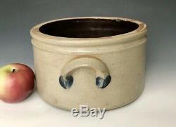 Antique Stoneware 1G Cowden & Wilcox PA Crock with Cobalt Spitting Tulip, c1870