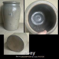 Antique Stoneware 2 Gallon Jas Hamilton Greensboro Pa Salt Glazed Crock