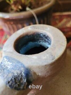 Antique Stoneware 2 gallon jug with some cobalt blue decoration