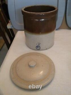 Antique Stoneware 3 Gallon Crock, Mcdade Pottery, Texas AC Williams