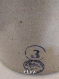 Antique Stoneware 3 Gallon Crock, Mcdade Pottery, Texas AC Williams