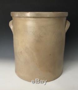 Antique Stoneware 6G Crock with Cobalt Floral, John Burger, Rochester NY, ca. 1860