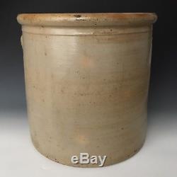Antique Stoneware 6G Crock with Cobalt Flower Basket, Ft. Edward NY, c. 1860's, NR