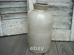 Antique Stoneware COWDEN & WILCOX Oyster Jar Crock Vessel Pottery