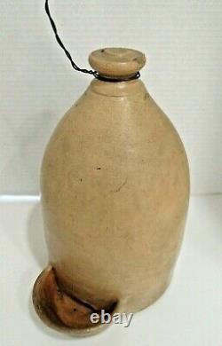 Antique Stoneware Chicken Waterer Feeder Poultry Fountain Crock Large BEAUTIFUL
