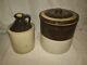 Antique Stoneware Crock And Jug