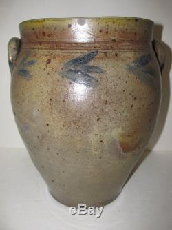 Antique Stoneware Crock, Early American, 1820, Attrib. Daniel Goodale, Hartford