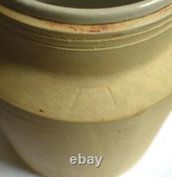 Antique Stoneware Crock Gallon Slip Glazed Inside Marked Mason Jar